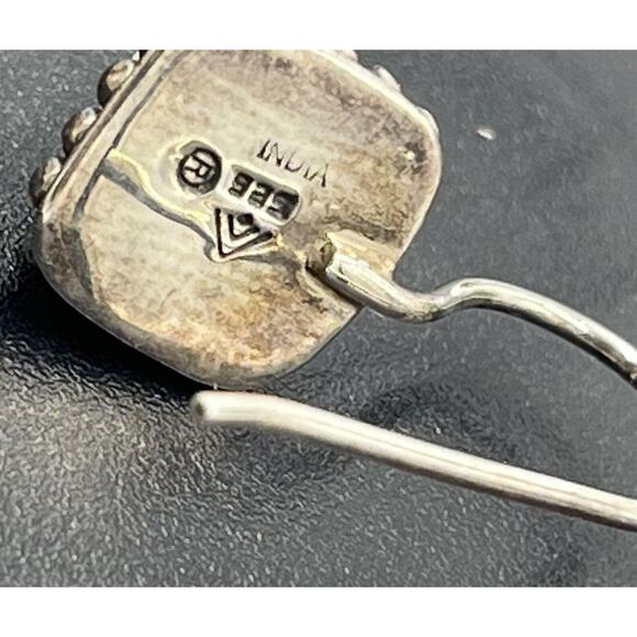 Silpada 925 Sterling Square Classic Pearl Button Frame Earrings W1394 2013 pg 14 - Picture 5 of 8